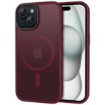 CACOE Magnetic Case for iPhone 15 6.1 Inch, Compatible with MagSafe, Translucent Matt Mobile Phone Case, Shockproof, Scratch-Resistant, Protective Cover