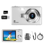 Digital Camera, UHD 4K 50MP Camera Photo Appara with 32GB SD Card, 16X Digital Zoom, Rechargeable Battery, Portable Vlog Camera for Children, Teenagers, Students, Beginners...