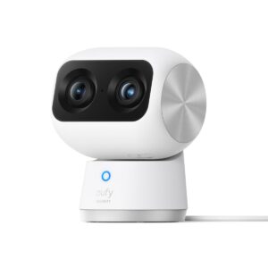 eufy S350 Indoor Security Cam, Dual Cameras, 4K UHD Resolution, Surveillance Camera with 8× Zoom and 360° PTZ, Human/Animal AI, Ideal for Baby Monitor/Pet Camera/Home...