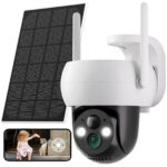 FUNK Solar&Akku Camera WiFI Wlan Überwachungskamera Set Außen Funk 2K Kameras