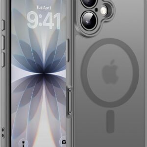 Helssitot Case for iPhone 17 with Magsafe, Military Grade Shockproof Anti-Fingerprint Magnetic Back Matte Case for iPhone 17 6.3 Inch, Grey