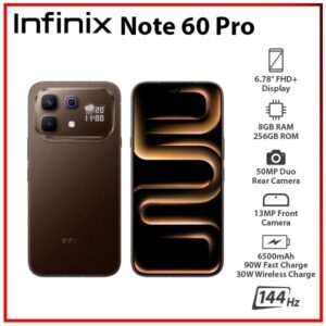Infinix Note 60 Pro 5G BROWN 8GB+256GB Dual SIM Unlocked Android Mobile Phone