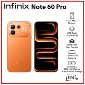 Infinix Note 60 Pro 5G ORANGE 8GB+256GB Dual SIM Unlocked Android Mobile Phone