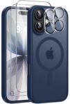ivencase Magnetic Matte Case Compatible with iPhone 17 Case for Mag Safe with 2 Protective Films and 2 Pieces Camera Protection Military Standard Protection, Hard PC...