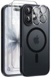 ivencase Magnetic Matte Case Compatible with iPhone 17 Case for Mag Safe with 2 Protective Films and 2 Pieces Camera Protection Military Standard Protection, Hard PC...