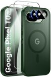 ivencase Magnetic Protective Case Compatible with Google Pixel 10a Case for Mag Safe with 2 Pieces Camera Protection and 2 Pieces Protective Film PC Scratch-Resistant Back...