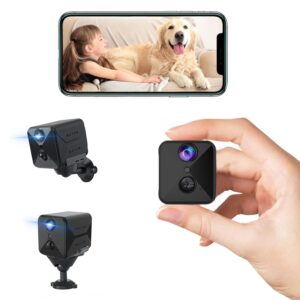 javiscam Mini Camera, Full HD Surveillance Camera, Indoor Surveillance, Live Transmission Mobile Phone App, 100 Days Long Standby WiFi Camera, Motion Sensor Night Vision