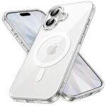 JETech Magnetic Case for iPhone 17 6.3 Inch Compatible with MagSafe, Shockproof Bumper Mobile Phone Case, Anti-Scratch Transparent Back (Transparent)