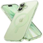 JETech Magnetic Case for iPhone 17 6.3 Inch Compatible with MagSafe, Shockproof Bumper Mobile Phone Case, Anti-Scratch Transparent Back (Sage)