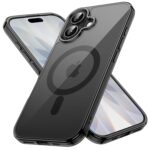 JETech Magnetic Case for iPhone 17 6.3 Inch Compatible with MagSafe, Shockproof Bumper Mobile Phone Case, Anti-Scratch Transparent Back (Black)