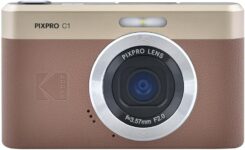 Kodak Pixpro C1 Ultra Compact Digital Camera | 13MP BSI CMOS, 4X Zoom, 7.1 cm LCD Screen, LED Flash - Marron