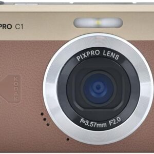 Kodak Pixpro C1 Ultra Compact Digital Camera | 13MP BSI CMOS, 4X Zoom, 7.1 cm LCD Screen, LED Flash - Marron