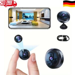 Mini Kamera 1080P für Heimüberwachung - Langlebiger Akku & Bewegungserkennung