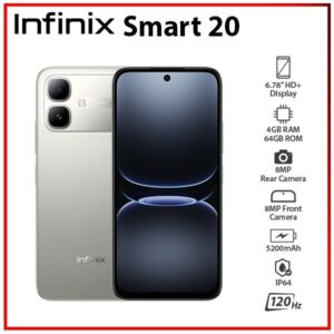 (New) Infinix Smart 20 4GB+64GB TITANIUM Dual SIM Unlocked Android Mobile Phone