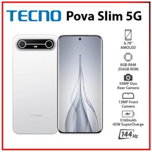 NEW TECNO Pova Slim 8GB+256GB WHITE Octa Core Unlocked Android Mobile Phone