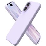 ORNARTO Silicone Case for iPhone 17, 6.3 Inches, Thin Mobile Phone of Liquid Silicone, Scratch-Resistant and Shockproof Protective Case, Lavender