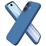 ORNARTO Silicone Case for iPhone 17, 6.3 Inches, Thin Mobile Phone of Liquid Silicone, Scratch-Resistant and Shockproof Protective Case, Blue