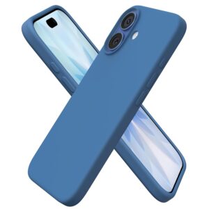 ORNARTO Silicone Case for iPhone 17, 6.3 Inches, Thin Mobile Phone of Liquid Silicone, Scratch-Resistant and Shockproof Protective Case, Blue