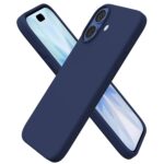 ORNARTO Silicone Case for iPhone 17, 6.3 Inches, Thin Mobile Phone of Liquid Silicone, Scratch-Resistant and Shockproof Protective Case, Dark Navy