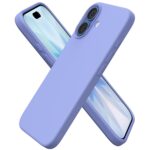 ORNARTO Silicone Case for iPhone 17, 6.3 Inches, Thin Mobile Phone of Liquid Silicone, Scratch-Resistant and Shockproof Protective Case, Ice Blue