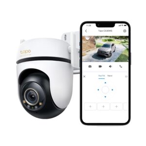 Tapo C530WS 360° Outdoor Surveillance Camera, 3K 5MP, Starlight Colour Night Vision, AI Detection, Motion Tracking, WLAN or Ethernet, MicroSD Card up to 512 GB