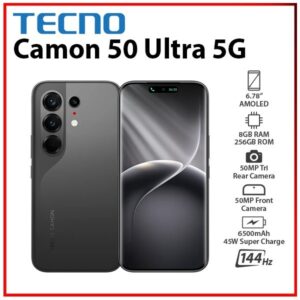 TECNO Camon 50 Ultra 5G 8GB+256GB BLACK Dual SIM Unlocked Android Mobile Phone