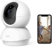 TP-Link Tapo C210 WiFi IP Camera (Lens Pan and Tilt, 3MP Resolution, 2-Way Audio, Night Vision up to 9 m, up to 256 GB Local Storage on SIM Card) White