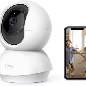 TP-Link Tapo C210 WiFi IP Camera (Lens Pan and Tilt, 3MP Resolution, 2-Way Audio, Night Vision up to 9 m, up to 256 GB Local Storage on SIM Card) White