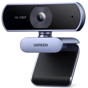 UGREEN FineCam Lite 1080P Webcam Full HD 1080P/30fps USB A Webcam with Microphone, Fixed Focus, Automatic Light Correction, 90° View, USB Webcam for Live Streaming, Conferences,...